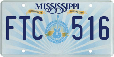 MS license plate FTC516