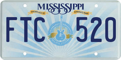 MS license plate FTC520