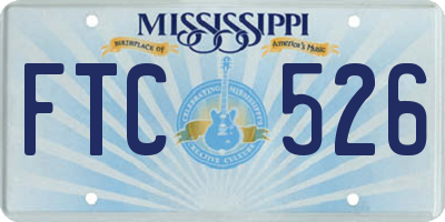 MS license plate FTC526