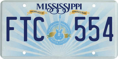 MS license plate FTC554