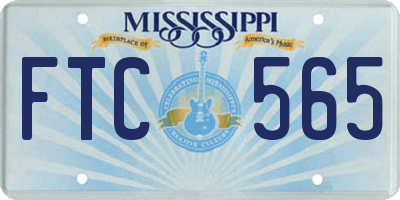 MS license plate FTC565