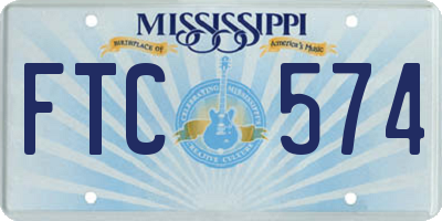 MS license plate FTC574
