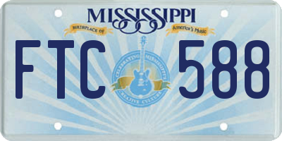 MS license plate FTC588