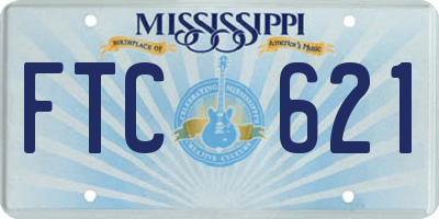 MS license plate FTC621