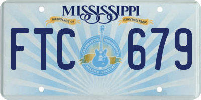 MS license plate FTC679