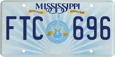 MS license plate FTC696