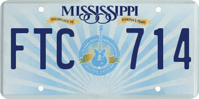MS license plate FTC714