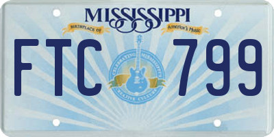 MS license plate FTC799