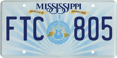MS license plate FTC805