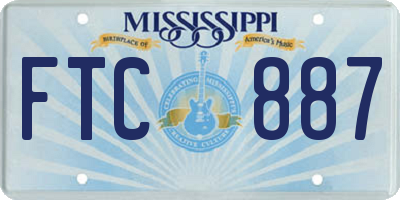 MS license plate FTC887