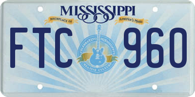 MS license plate FTC960