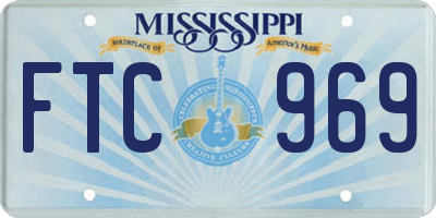 MS license plate FTC969