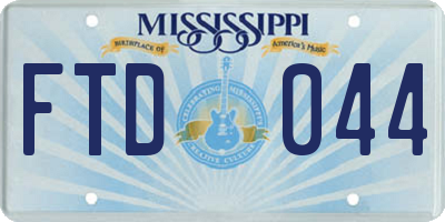 MS license plate FTD044