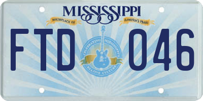 MS license plate FTD046
