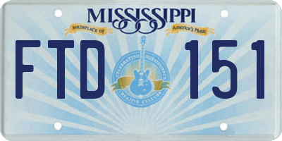 MS license plate FTD151