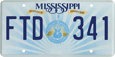 MS license plate FTD341