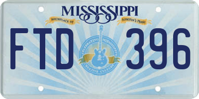 MS license plate FTD396