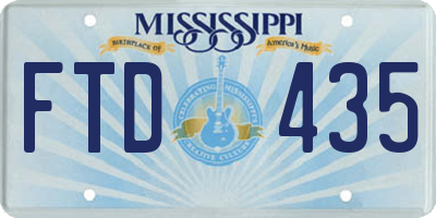 MS license plate FTD435