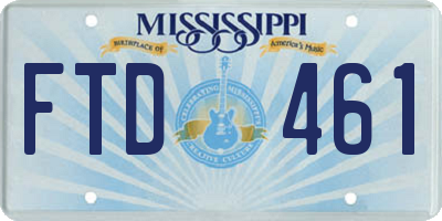 MS license plate FTD461