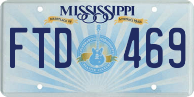 MS license plate FTD469