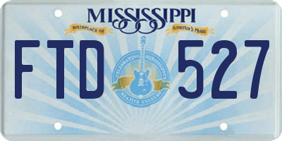MS license plate FTD527