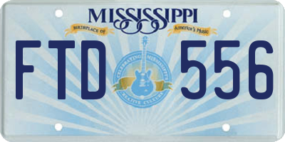MS license plate FTD556