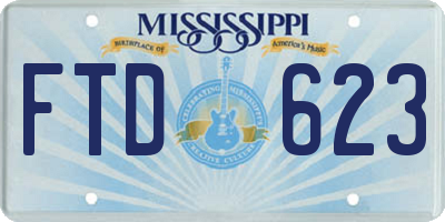 MS license plate FTD623