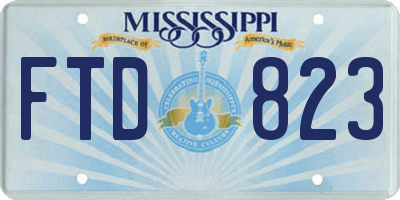 MS license plate FTD823
