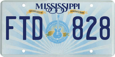 MS license plate FTD828