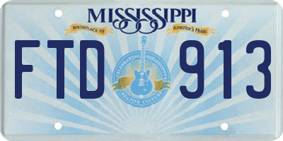 MS license plate FTD913