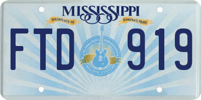 MS license plate FTD919