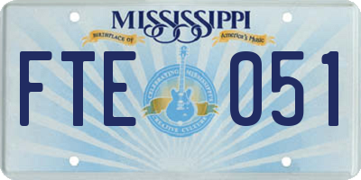 MS license plate FTE051