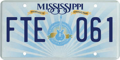 MS license plate FTE061
