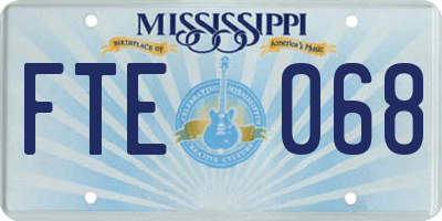 MS license plate FTE068