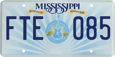 MS license plate FTE085
