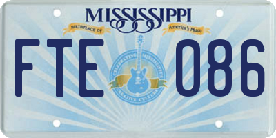 MS license plate FTE086