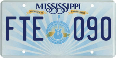 MS license plate FTE090