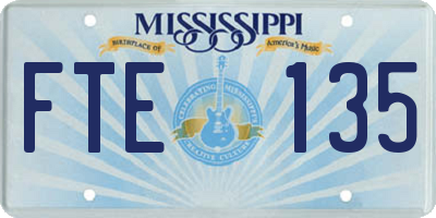 MS license plate FTE135