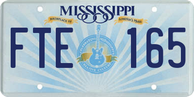 MS license plate FTE165