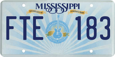 MS license plate FTE183
