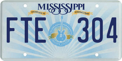 MS license plate FTE304