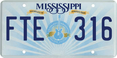 MS license plate FTE316