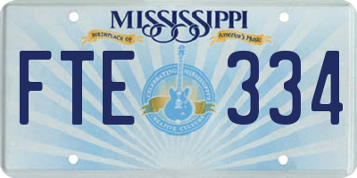 MS license plate FTE334