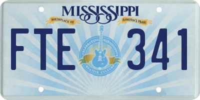 MS license plate FTE341