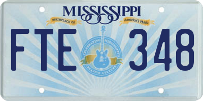 MS license plate FTE348