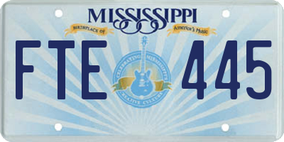 MS license plate FTE445