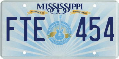 MS license plate FTE454