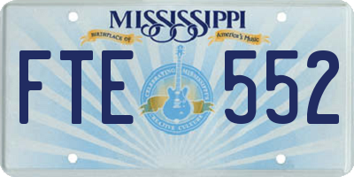MS license plate FTE552