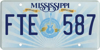 MS license plate FTE587