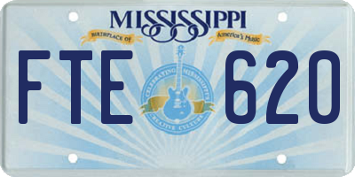 MS license plate FTE620